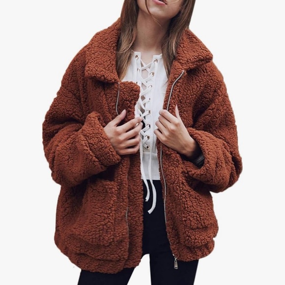 Cozy Brown Sherpa Jacket - Picture 5 of 7